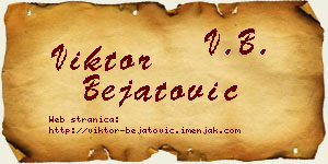 Viktor Bejatović vizit kartica